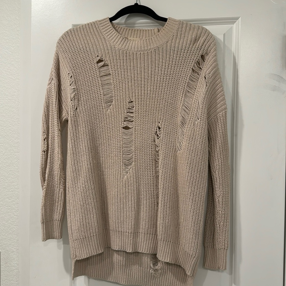 Distressed sweater